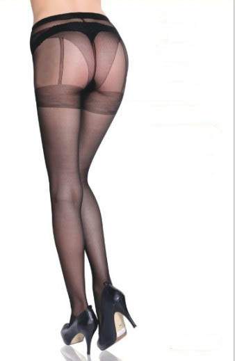 Fashion Black Pantyhose with Back Seam